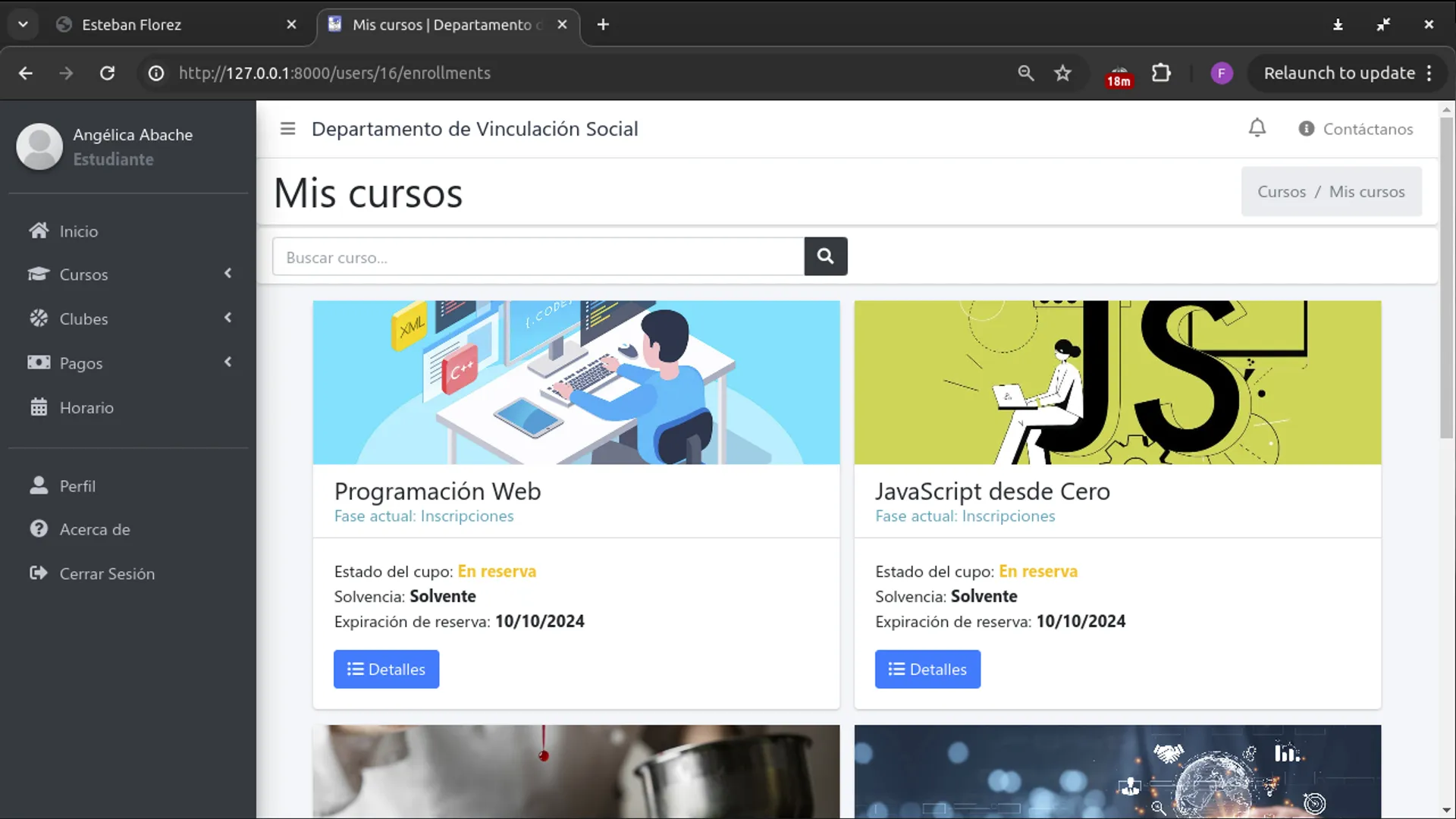 Capturas de pantalla de proyectos