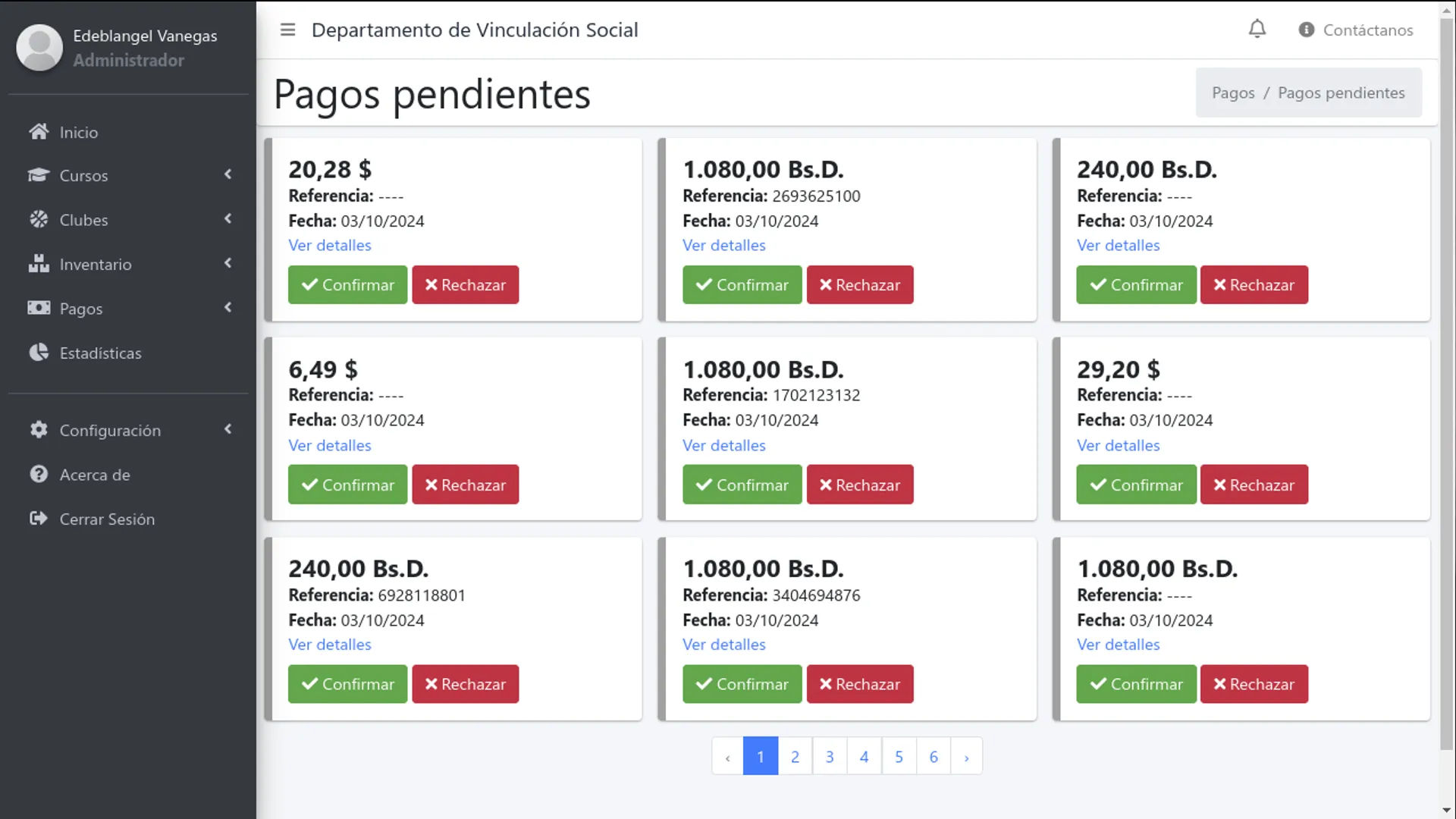 Capturas de pantalla de proyectos